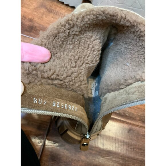 AGL Tiggy Brown Suede Fleece Lined Platform Block Heeled Boots, Size 40.5 | 10.5 - Picture 10 of 10